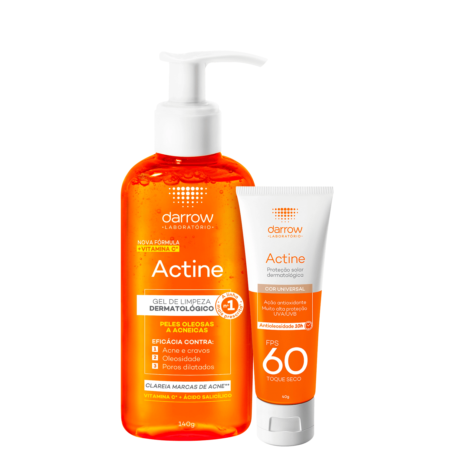 Kit Darrow Actine Limpeza Antioleosidade & Proteção 2 Produtos