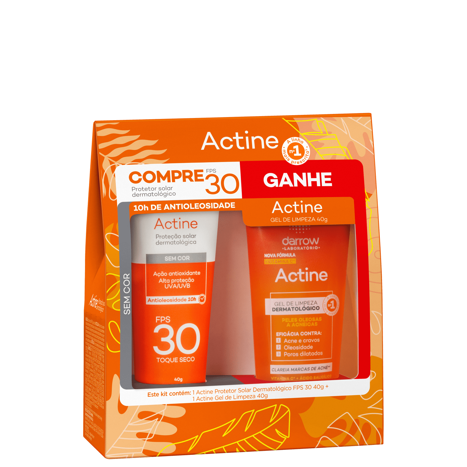 Kit Darrow Actine Proteção Solar Limpeza 2 Produtos