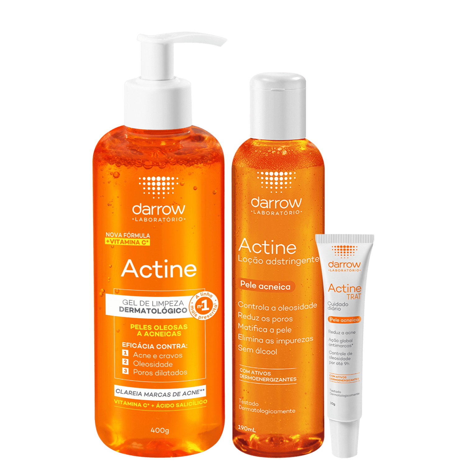 Kit Darrow Actine Super Trio 3 Produtos