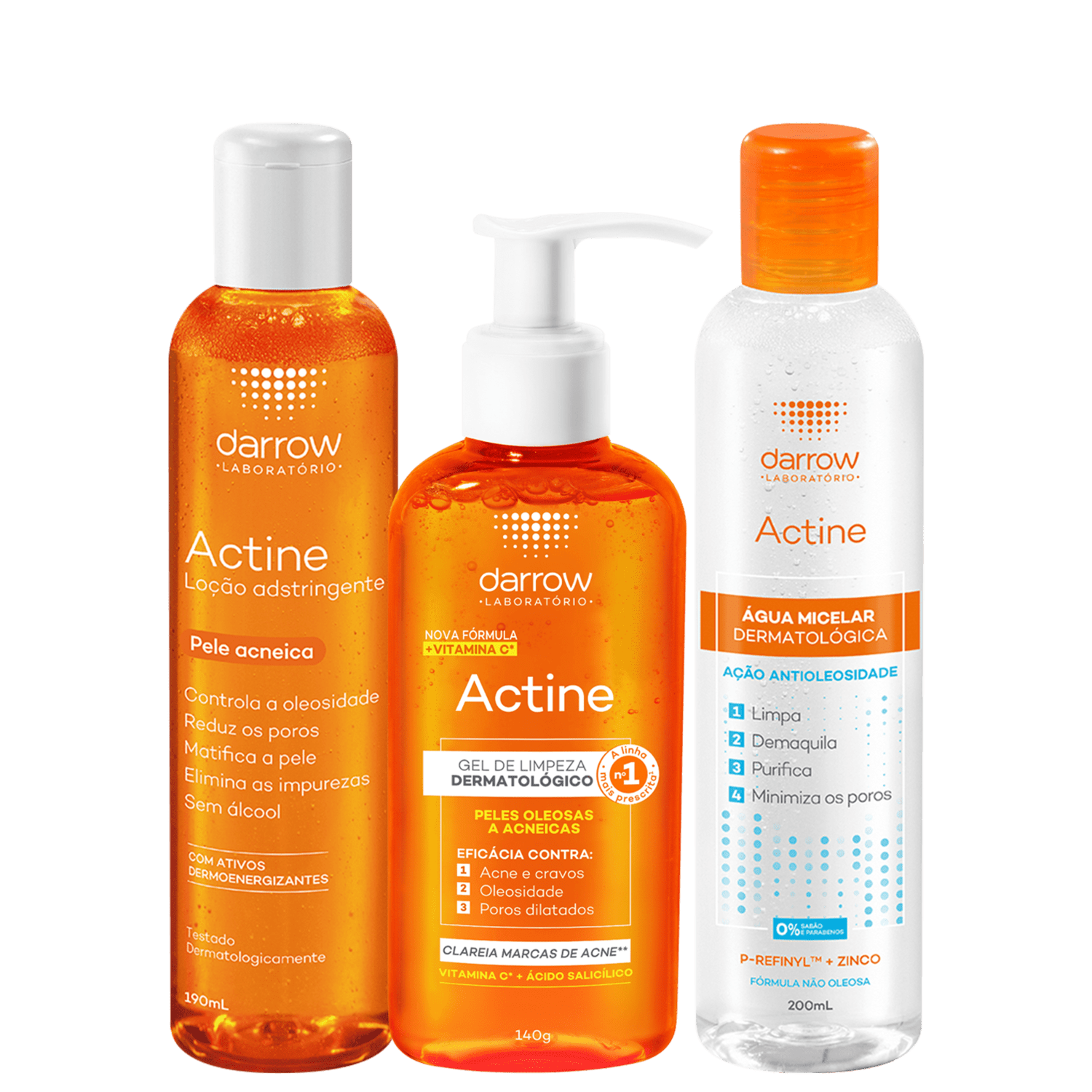 Kit Darrow Actine Trio Essentials 3 Produtos