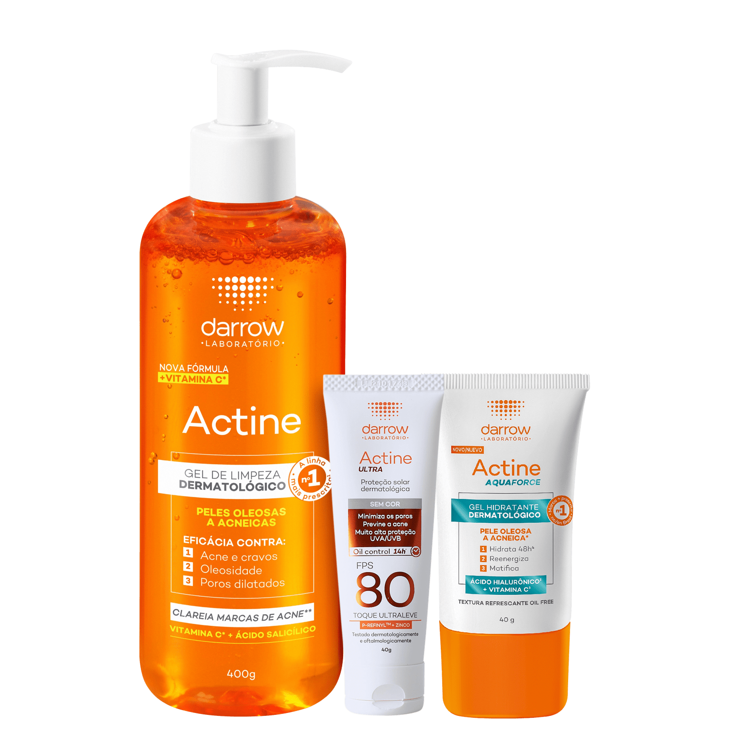 Kit Darrow Actine Triple Care 3 Produtos