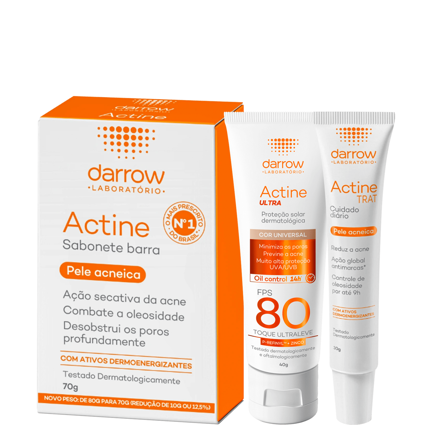 Kit Darrow Actine Ultra Care FPS80 3 Produtos
