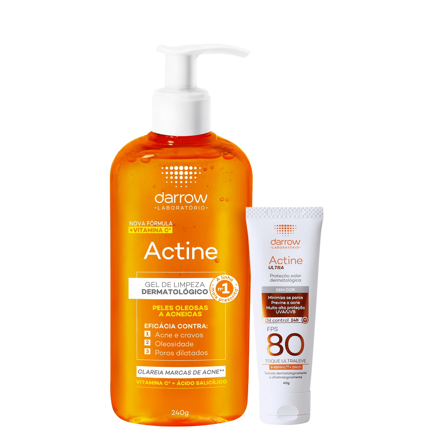 Kit Darrow Actine Ultra Proteção FPS 80 2 Produtos
