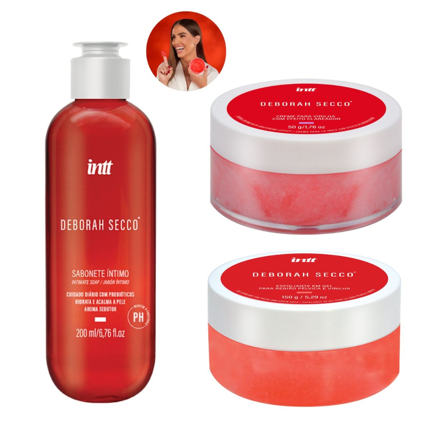 Kit Deborah Secco Creme Clareador Esfoliante e Sabonete Líquido