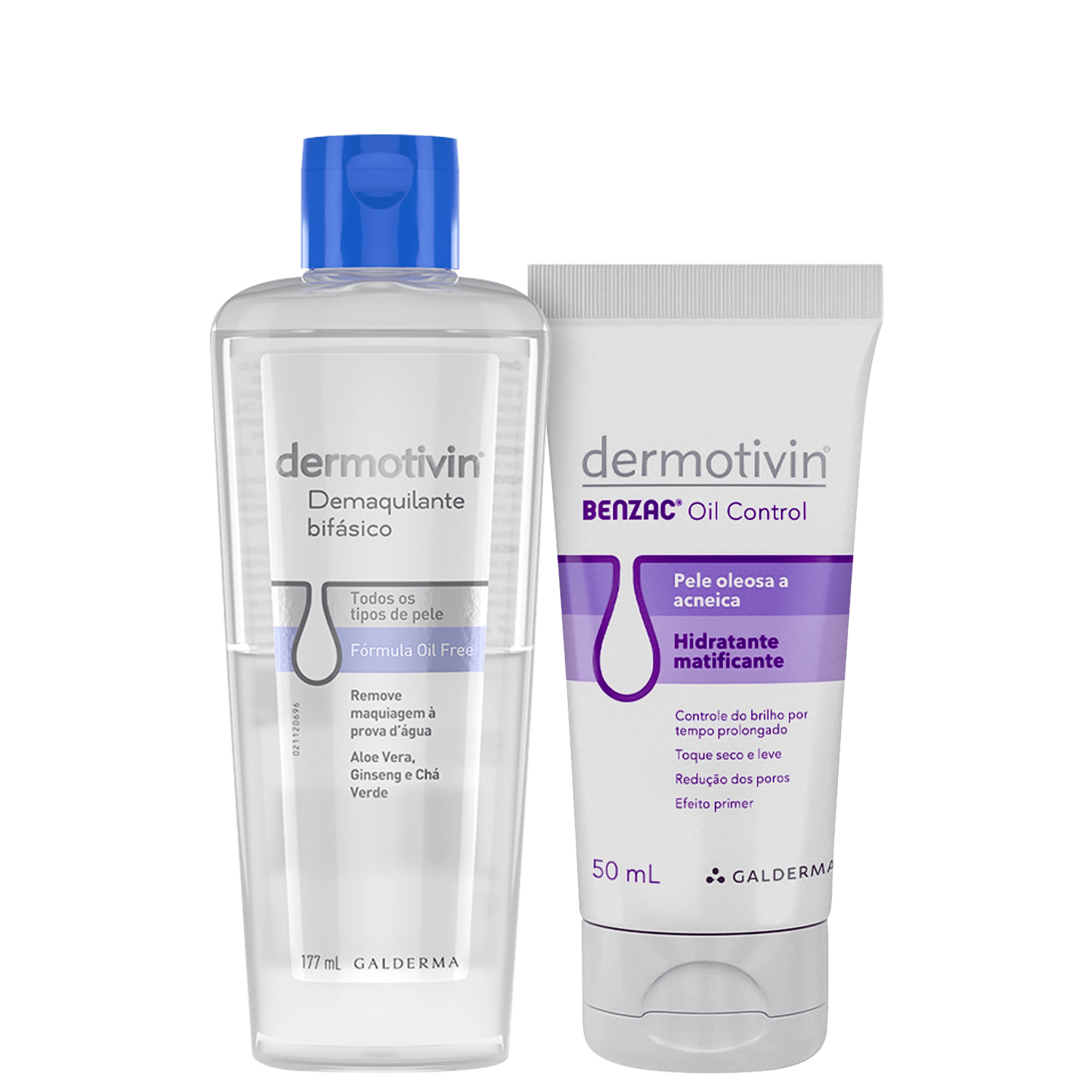 Kit Dermotivin Benzac Matificante Makeup Remover 2 Produtos