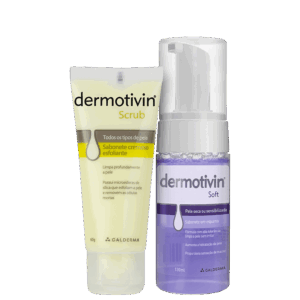 Kit Dermotivin Esfoliação e Sabonete em Espuma Pele Seca ou Sensível 2 Produtos Kit Dermotivin Esfoliação e Sabonete em Espuma Pele Seca ou Sensível 2 Produtos