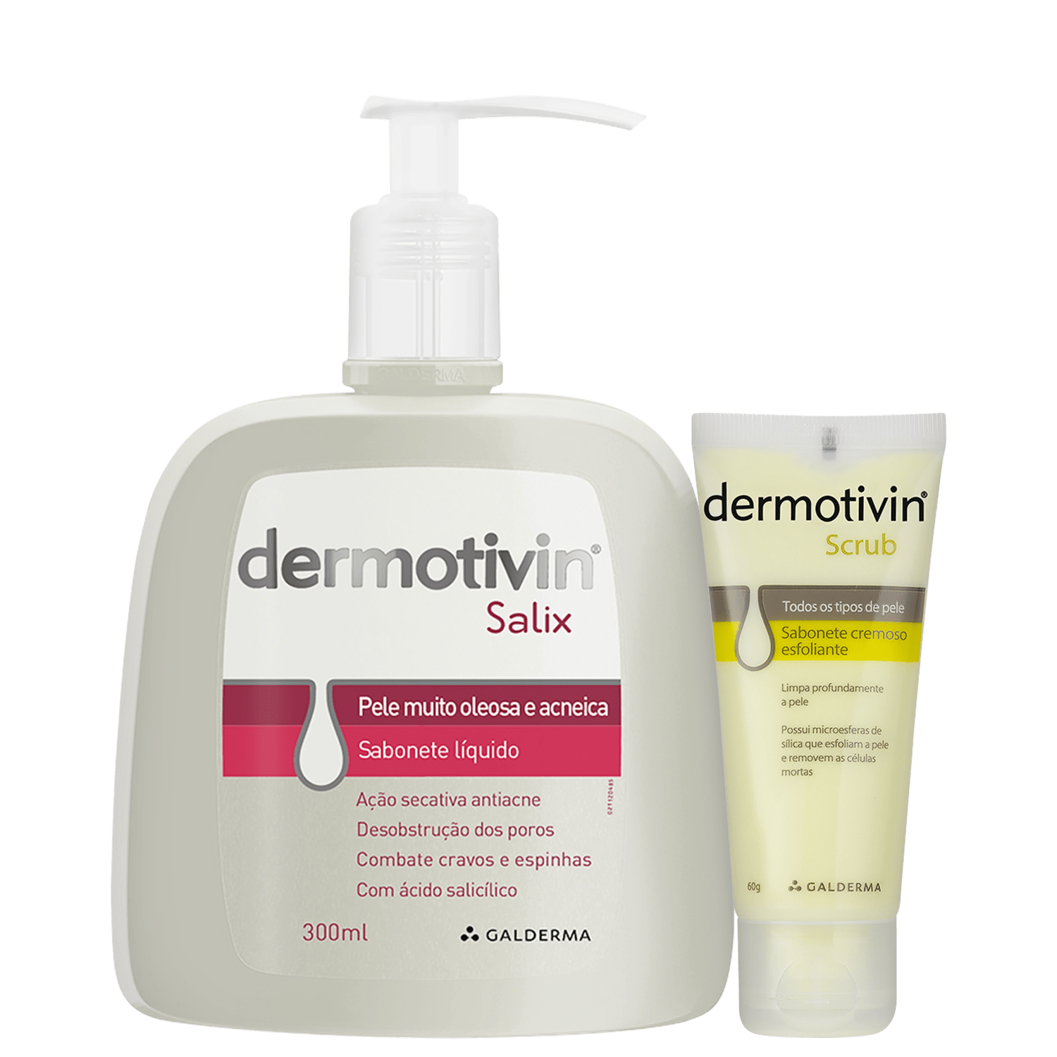 Kit Dermotivin Esfoliação e Sabonete Líquido Pele Acneica 2 Produtos