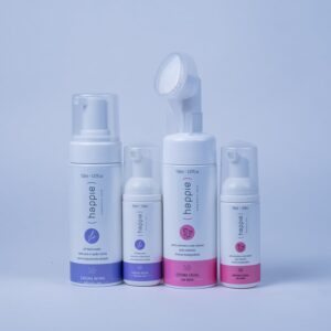 Kit Espumas Faciais Pele Sensível 150ml e 50ml Espumas Íntimas com Enxágue 150ml e 50ml