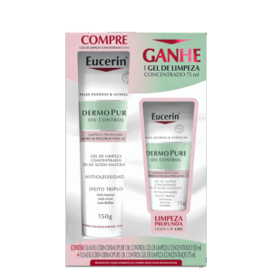 Kit Eucerin DermoPure Oil Control Gel 2 Produtos Kit Eucerin DermoPure Oil Control Gel 2 Produtos