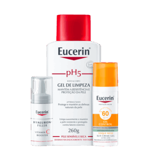 Kit Eucerin pH5 Oil Control Vitamina C 3 Produtos Kit Eucerin pH5 Oil Control Vitamina C 3 Produtos