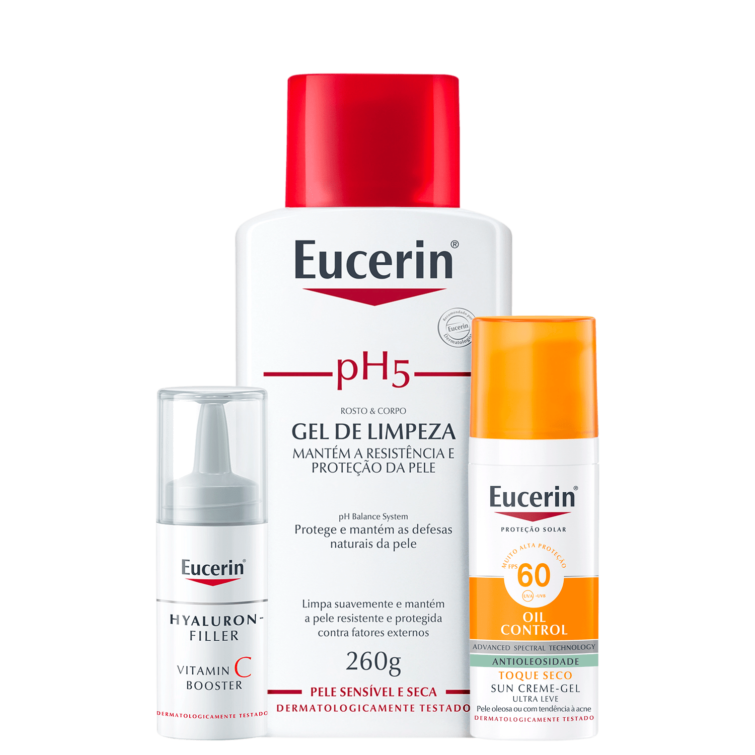 Kit Eucerin pH5 Oil Control Vitamina C 3 Produtos