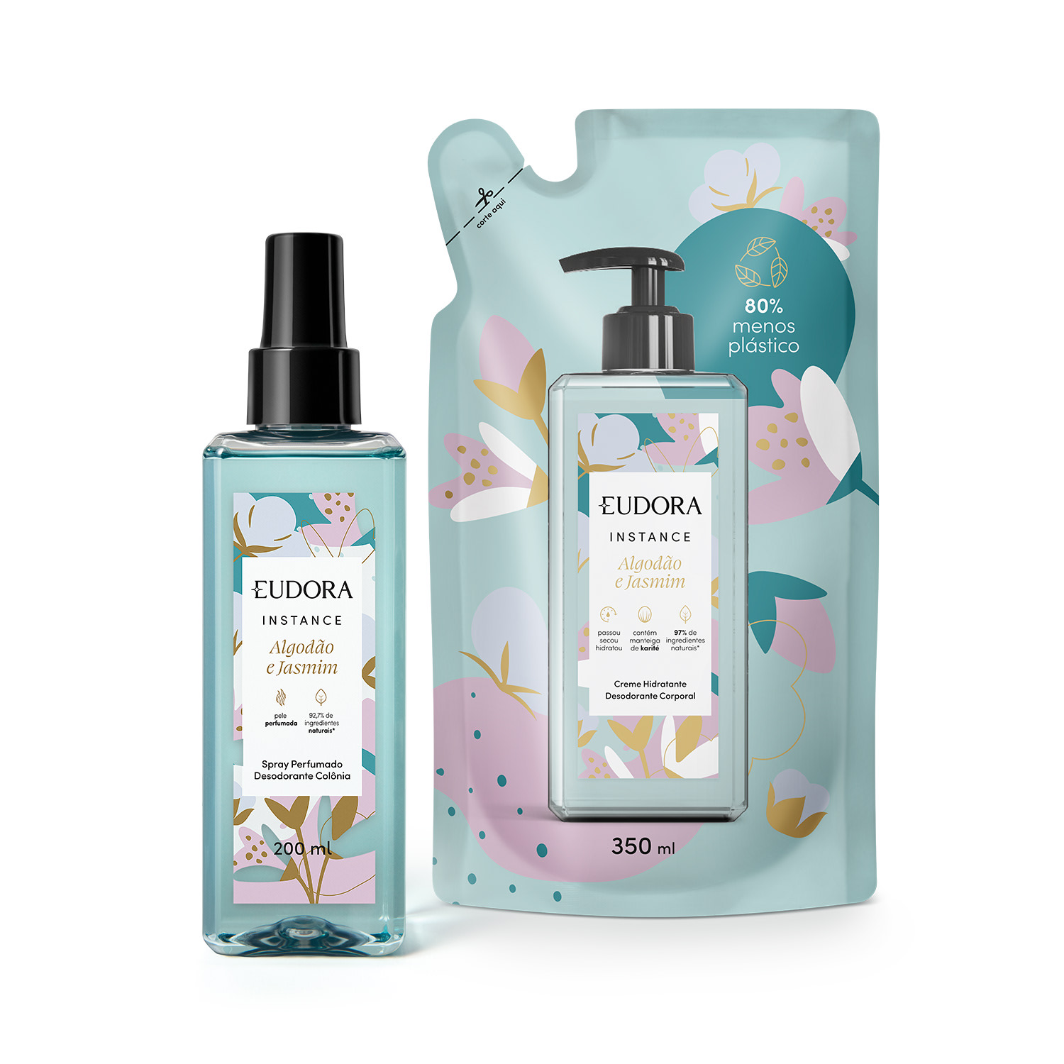 Kit Eudora Instance Algodão e Jasmim 2 Produtos