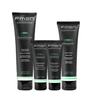 Kit F-Men Cosmetics Essential Care 4 Produtos Kit F-Men Cosmetics Essential Care 4 Produtos