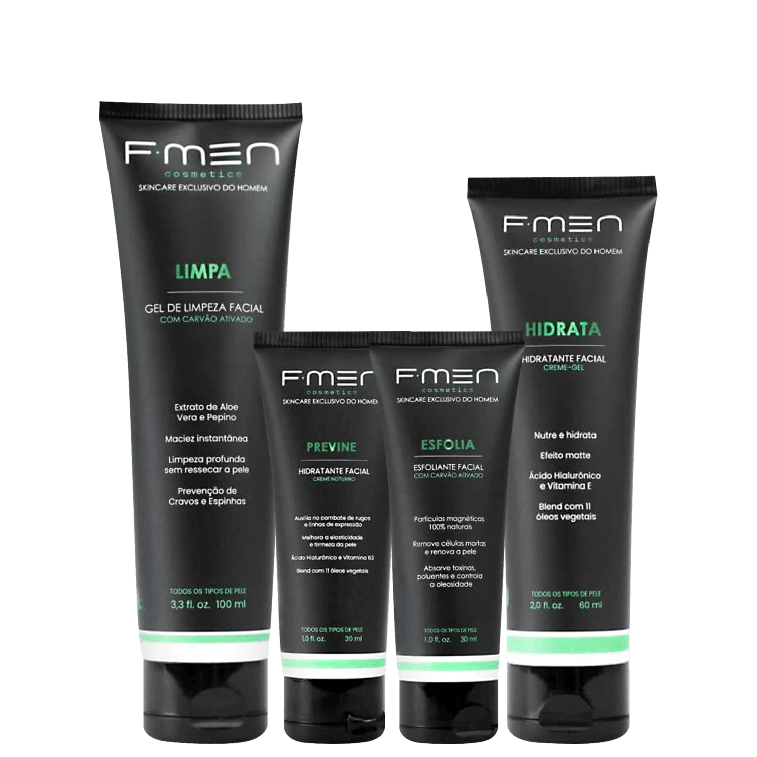 Kit F-Men Cosmetics Essential Care 4 Produtos