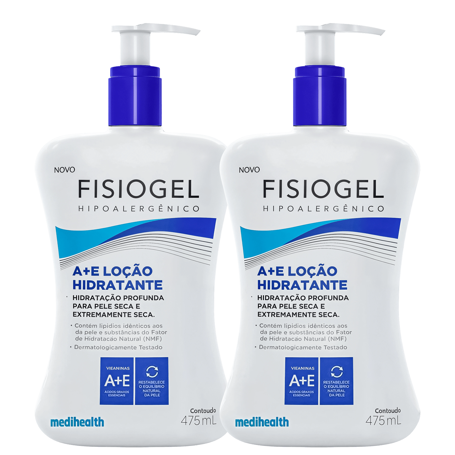 Kit Loção Corporal Fisiogel Hidratante Double 2 Unidades