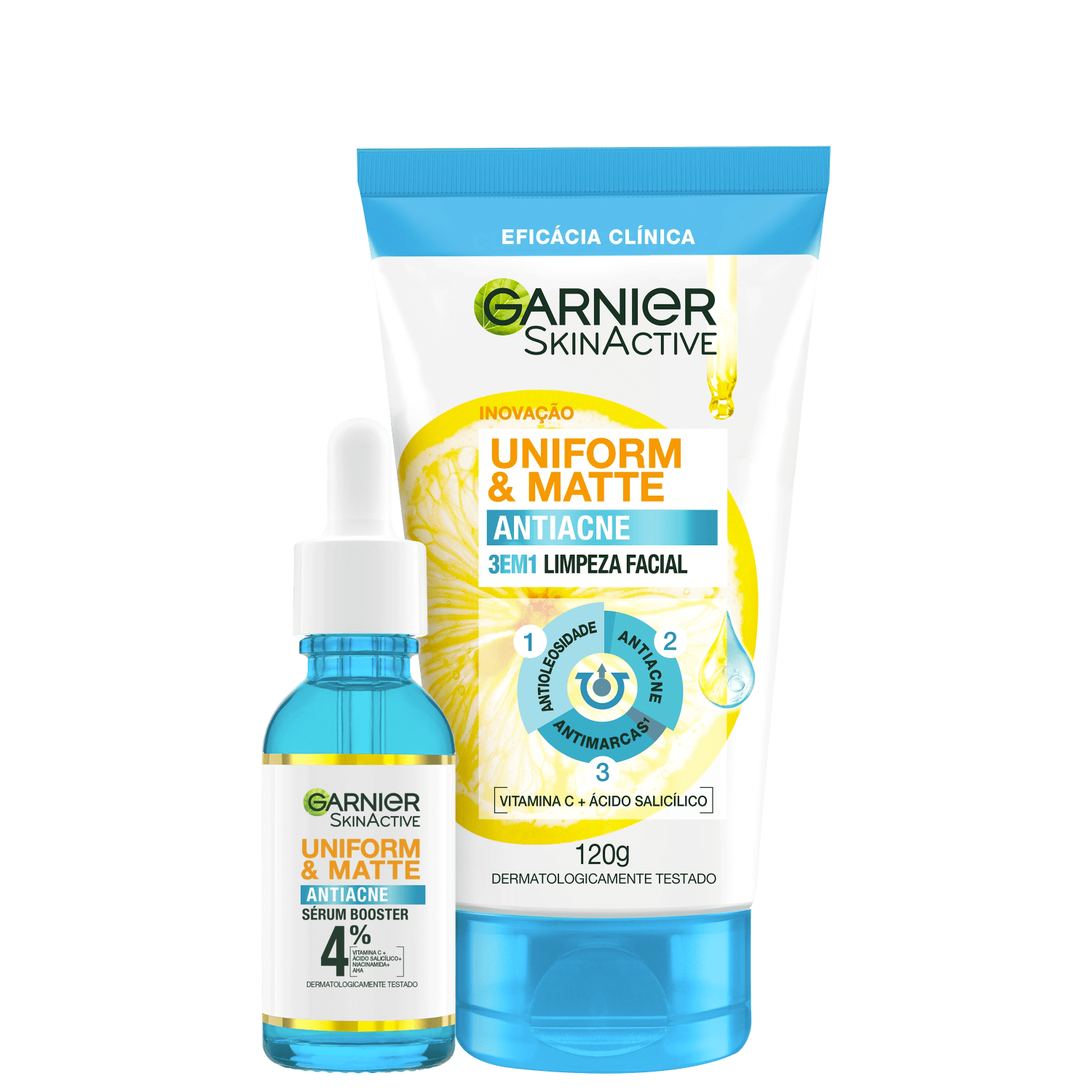 Kit Garnier SkinActive Uniform & Matte Antiacne 2 Produtos