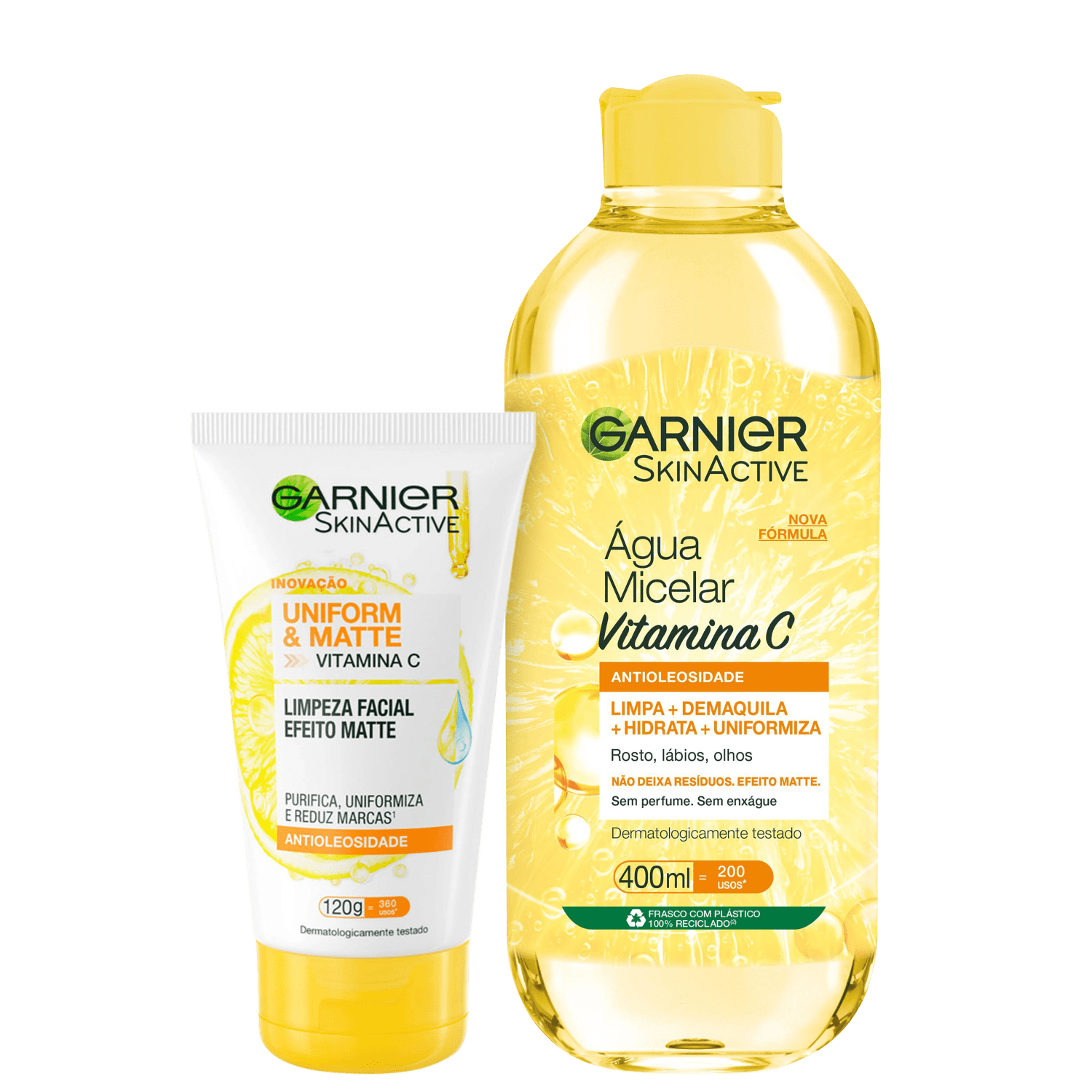 Kit Garnier SkinActive Uniform & Matte Vitamina C 2 Produtos