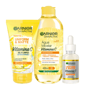 Kit Garnier SkinActive Uniform & Matte Vitamina C 3 Produtos Kit Garnier SkinActive Uniform & Matte Vitamina C 3 Produtos