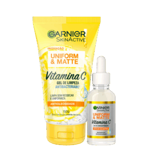Kit Garnier SkinActive Uniform & Matte Vitamina C Antimarcas & Antibacteriano 2 Produtos Kit Garnier SkinActive Uniform & Matte Vitamina C Antimarcas & Antibacteriano 2 Produtos