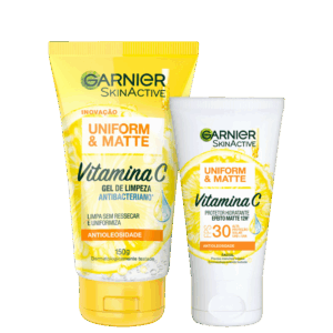 Kit Garnier Uniform and Matte Vitamina C Duo 2 Produtos Kit Garnier Uniform and Matte Vitamina C Duo 2 Produtos