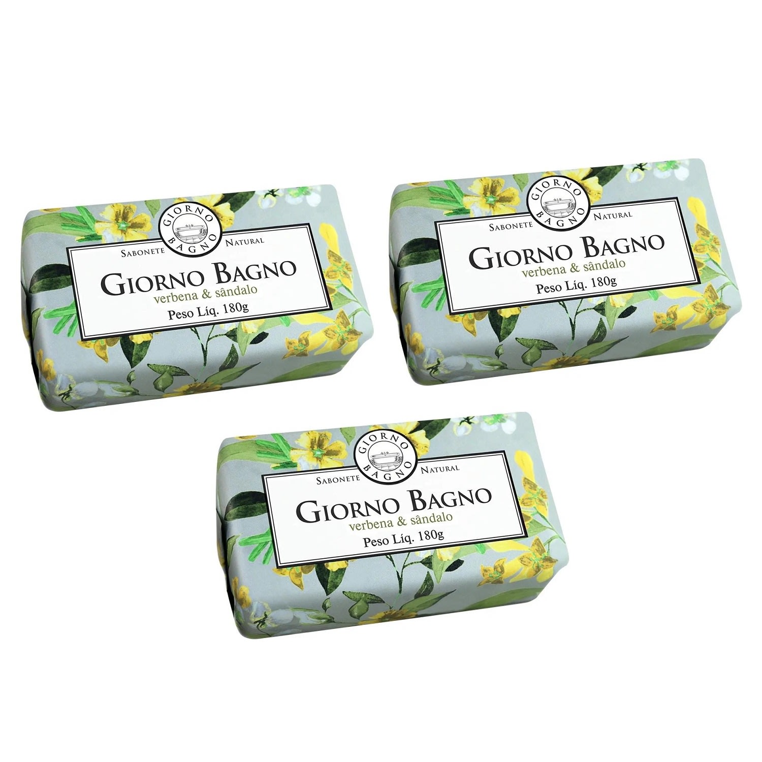 Kit Sabonete Giorno Bagno Verbena & Sândalo 180g 3 Unidades