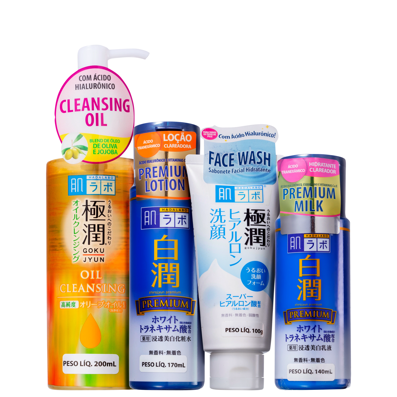 Kit Hada Labo Gokujyun & Shirojyun 4 Produtos