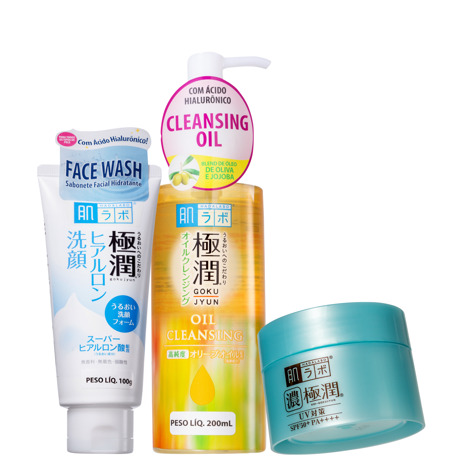 Kit Hada Labo Gokujyun Trio 3 Produtos