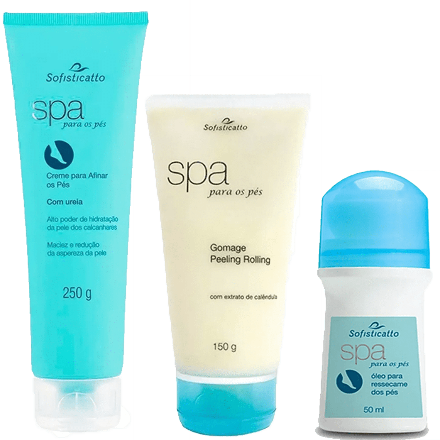 Kit Hidratante Esfoliante e Óleo Anti Ressecamento e Rachadura para os Pés 1 Unidade