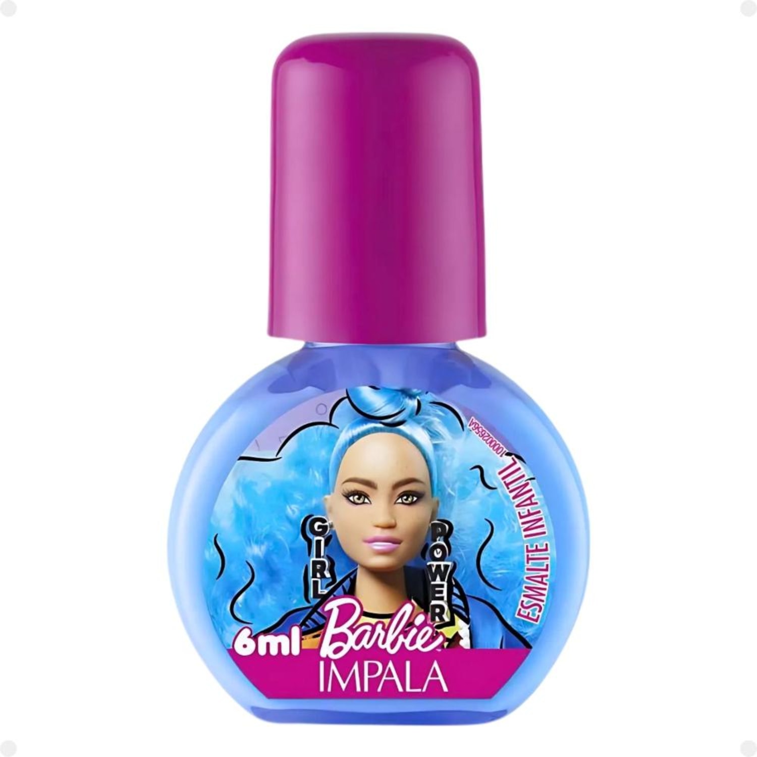 Kit Impala Barbie: 1 Esmalte e Paleta de Maquiagem Infantil Girl Power 2un