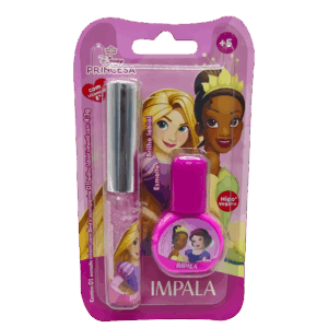 Kit Impala Princesas: 1 Esmalte e 1 Brilho Labial 2un Kit Impala Princesas: 1 Esmalte e 1 Brilho Labial 2un