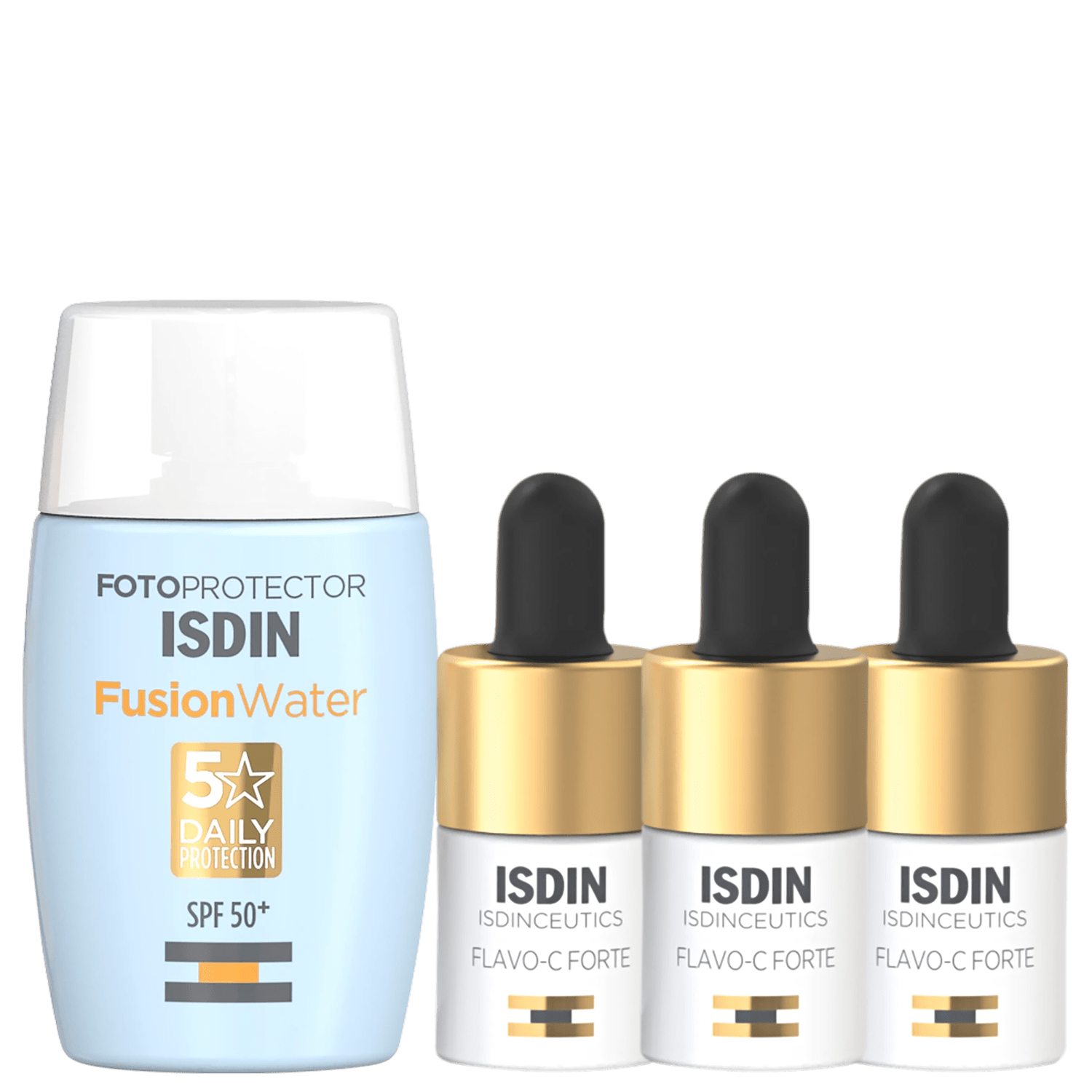 Kit ISDIN Flavo-C Forte Fusion Water 4 Produtos