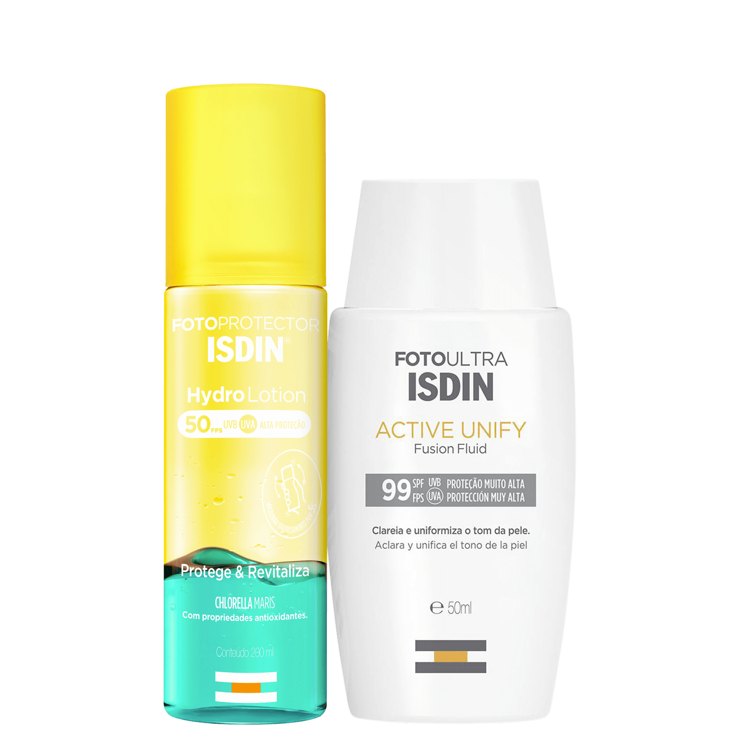 Kit ISDIN Foto Ultra Active Unify HydroLotion 2 Produtos