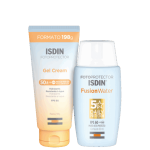 Kit ISDIN Fotoprotector Fusion Water 5 Stars Fotoprotector Gel Cream 2 Produtos