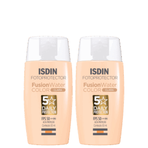 Kit ISDIN Fotoprotector Fusion Water Color 5 Stars FPS 50 Cor Clara 2 Unidades