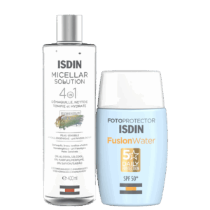 Kit ISDIN Limpeza e Proteção Fusion Water 2 Produtos Kit ISDIN Limpeza e Proteção Fusion Water 2 Produtos
