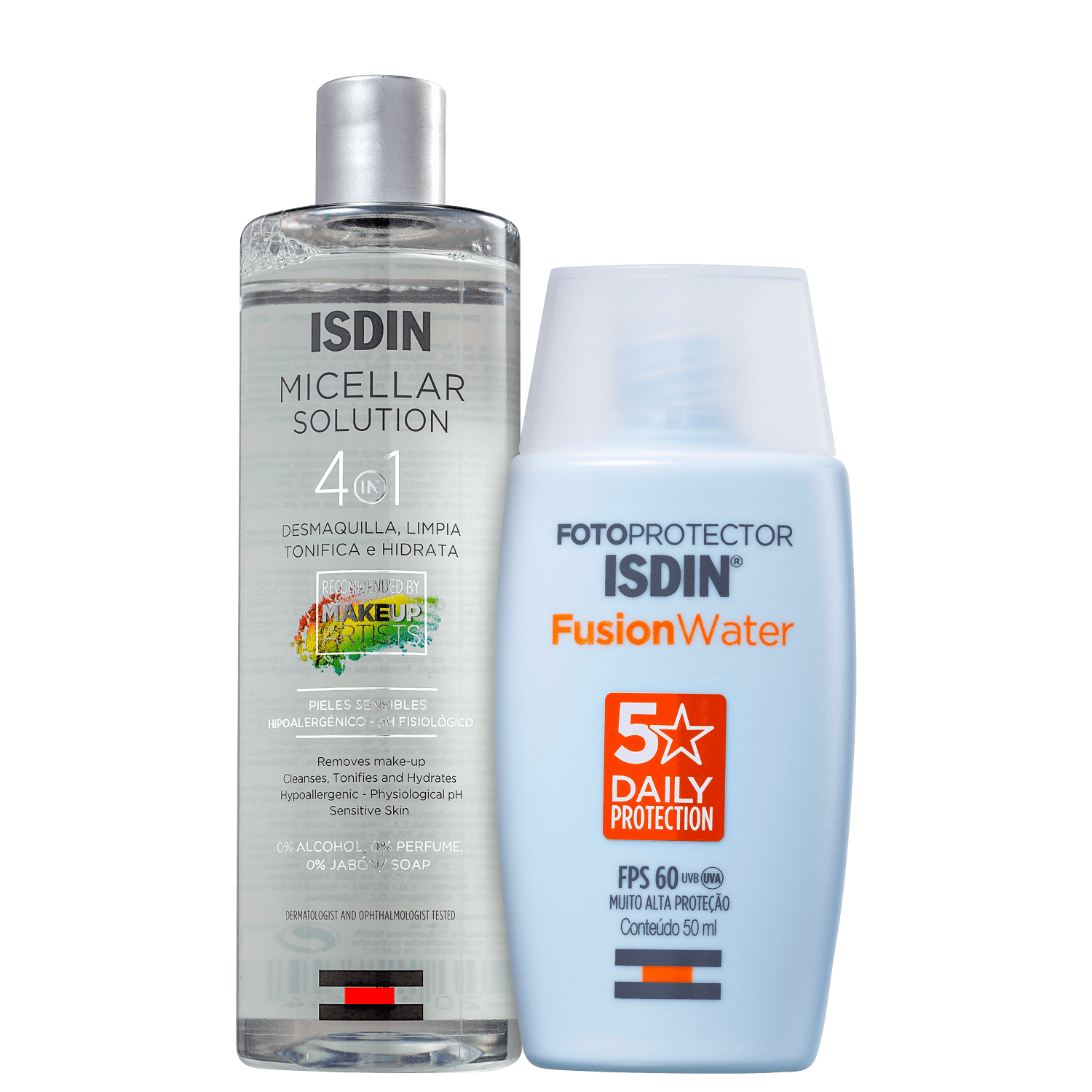 Kit ISDIN Micellar Solution Fotoprotector Fusion Water 2 Produtos
