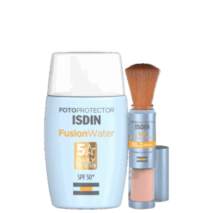 Kit ISDIN UV Brush Mineral Fusion Water 2 Produtos Kit ISDIN UV Brush Mineral Fusion Water 2 Produtos