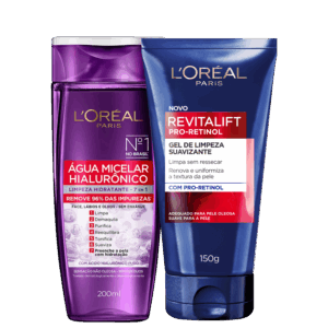 Kit L’Oréal Paris Água Micelar Hialurônico Revitalift Pro-Retinol 2 Produtos Kit L’Oréal Paris Água Micelar Hialurônico Revitalift Pro-Retinol 2 Produtos