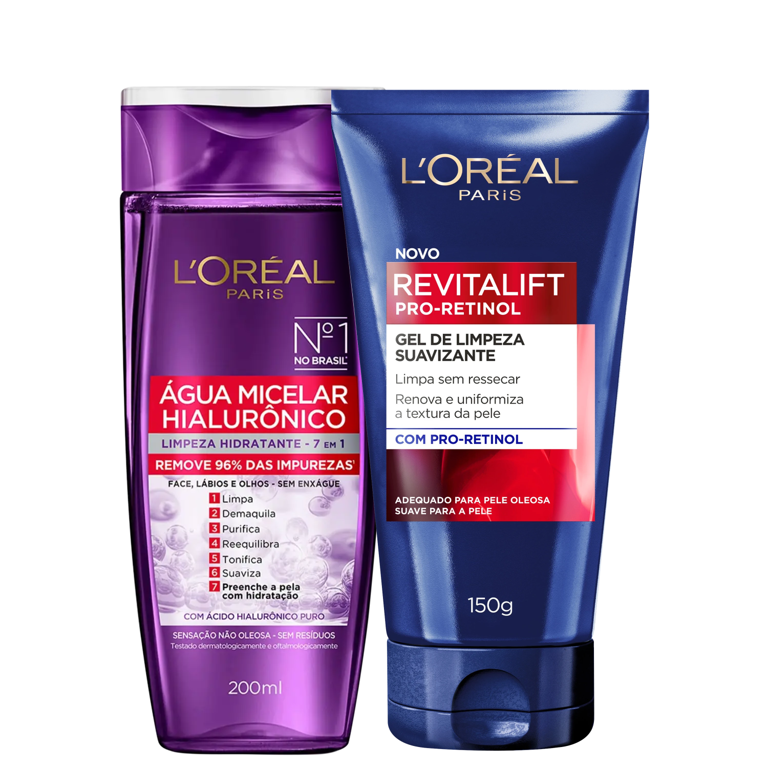 Kit L’Oréal Paris Água Micelar Hialurônico Revitalift Pro-Retinol 2 Produtos