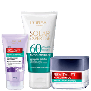 Kit L’Oréal Paris Antioleosidade Revitalift Solar Expertise 3 Produtos Kit L’Oréal Paris Antioleosidade Revitalift Solar Expertise 3 Produtos