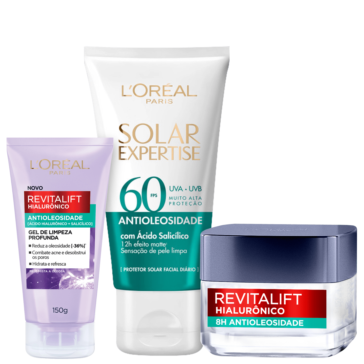 Kit L’Oréal Paris Antioleosidade Revitalift Solar Expertise 3 Produtos