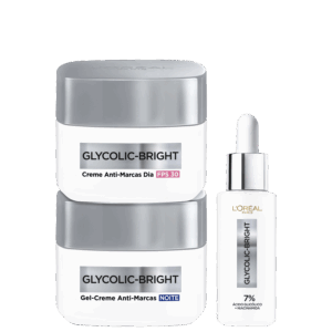 Kit L’Oréal Paris Glycolic Bright Trio 3 Produtos Kit L’Oréal Paris Glycolic Bright Trio 3 Produtos