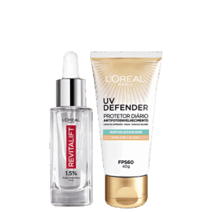 Kit L’Oréal Paris Hialurônico & UV Defender 2 Produtos Kit L’Oréal Paris Hialurônico & UV Defender 2 Produtos
