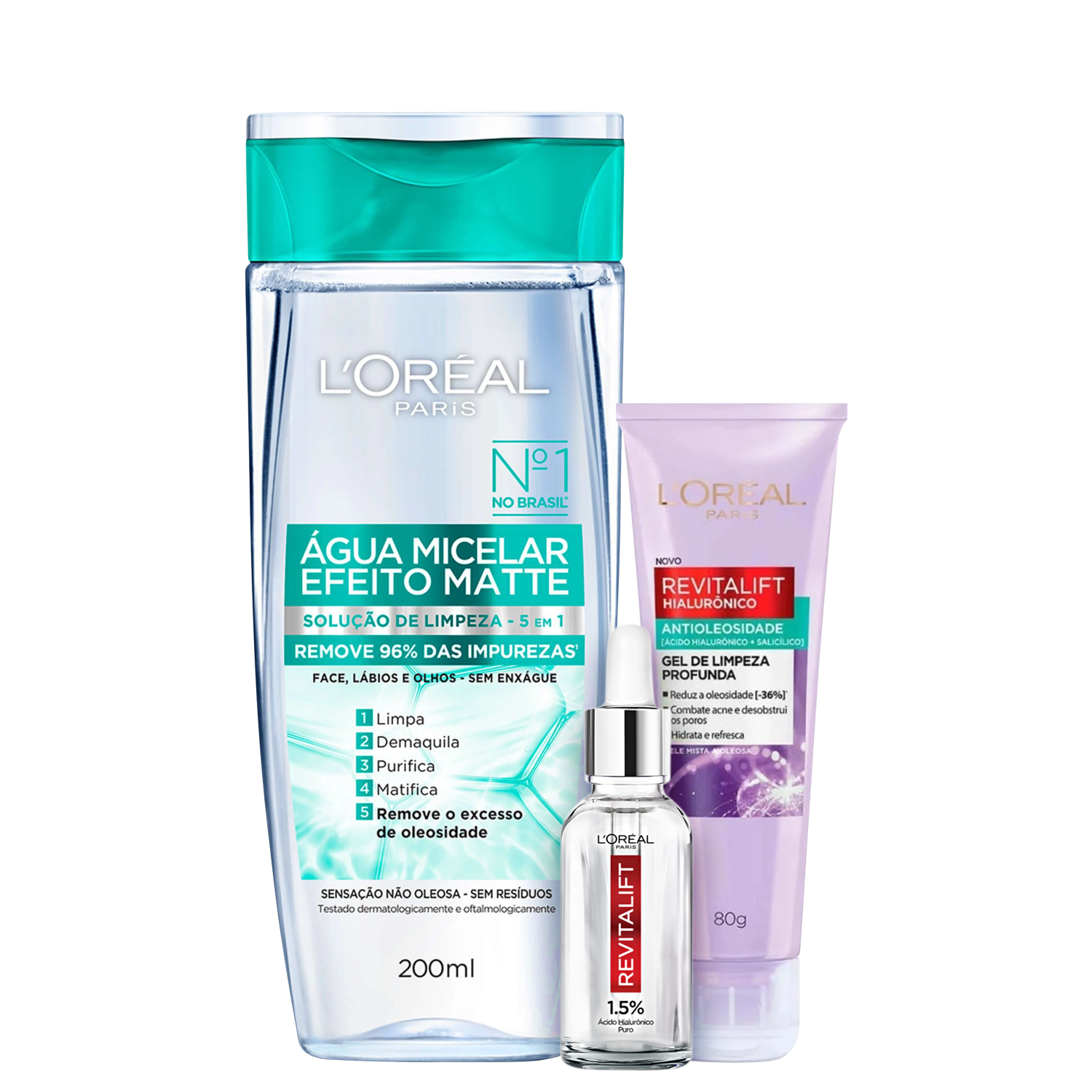 Kit L’Oréal Paris Revitalift Efeito Matte 3 Produtos
