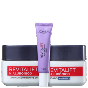 Kit L’Oréal Paris Revitalift Hialurônico 3 Produtos Kit L’Oréal Paris Revitalift Hialurônico 3 Produtos
