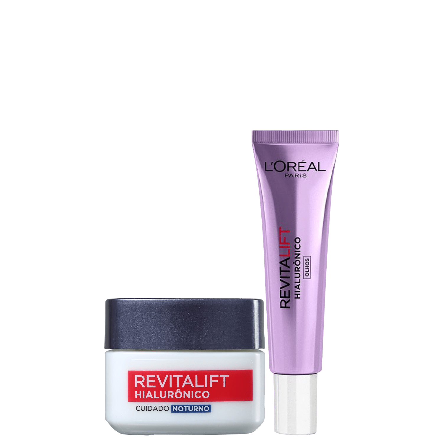 Kit L’Oréal Paris Revitalift Hialurônico Face & Eyes Noturno 2 Produtos