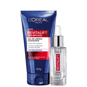Kit L’Oréal Paris Revitalift Hialurônico & Pro Retinol 2 Produtos Kit L’Oréal Paris Revitalift Hialurônico & Pro Retinol 2 Produtos