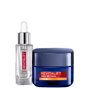 Kit L’Oréal Paris Revitalift Hialurônico Pro-Retinol Duo 2 Produtos Kit L’Oréal Paris Revitalift Hialurônico Pro-Retinol Duo 2 Produtos
