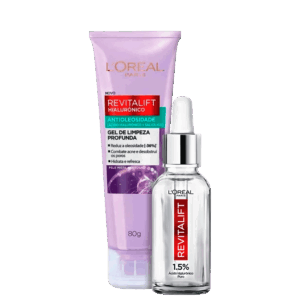 Kit L’Oréal Paris Revitalift Hialurônico Sérum Redutor de Linhas 15ml Gel de Limpeza 80g Kit L’Oréal Paris Revitalift Hialurônico Sérum Redutor de Linhas 15ml Gel de Limpeza 80g