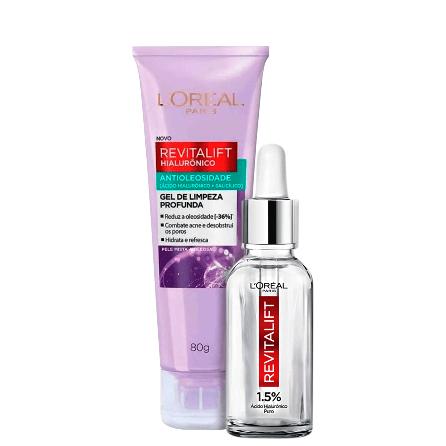 Kit L’Oréal Paris Revitalift Hialurônico Sérum Redutor de Linhas 15ml Gel de Limpeza 80g